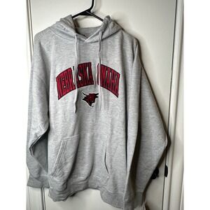Nebraska Omaha Mavericks Hoodie Mens Large Gray Embroidered